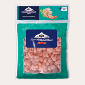 Boiled peeled shrimps, 1 kg
